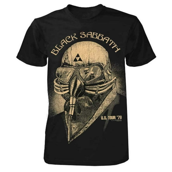 Black Sabbath Men's Tour Circle '78 On White T-shirt XX-Large White