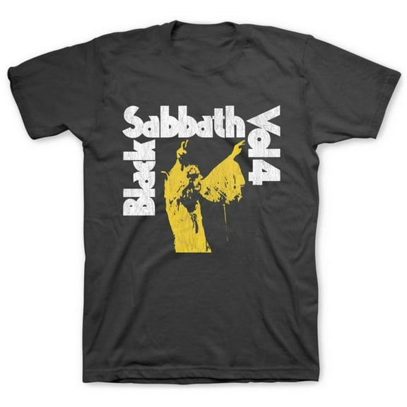 Black Sabbath Men's Vol. 4 Yellow T-shirt Small Black
