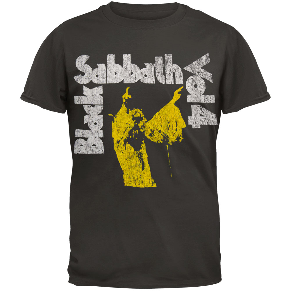Black Sabbath Men's Vol. 4 Yellow T-shirt X-Large Black - image 1 of 2