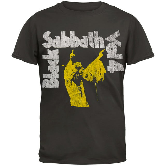 Black Sabbath Men's Vol. 4 Yellow T-shirt X-Large Black