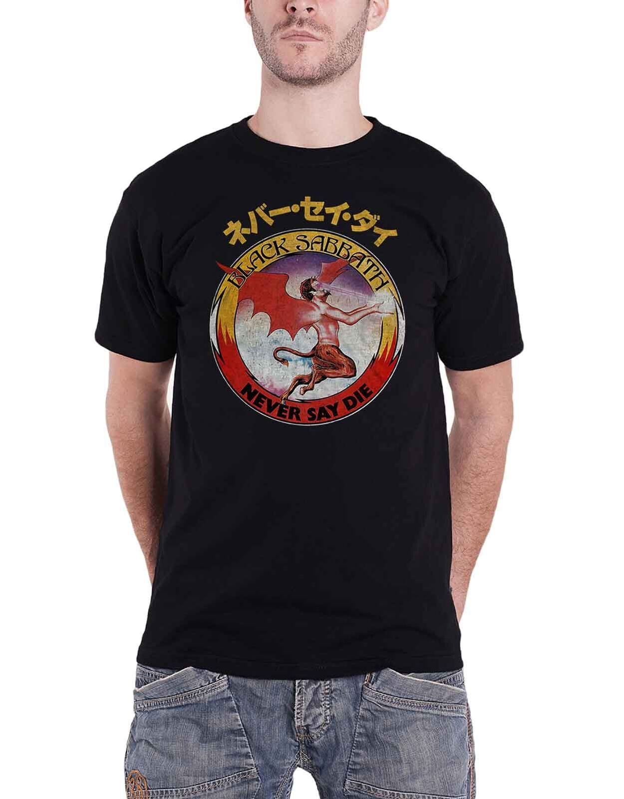 Black Sabbath Never Say Die Japanese Logo T Shirt