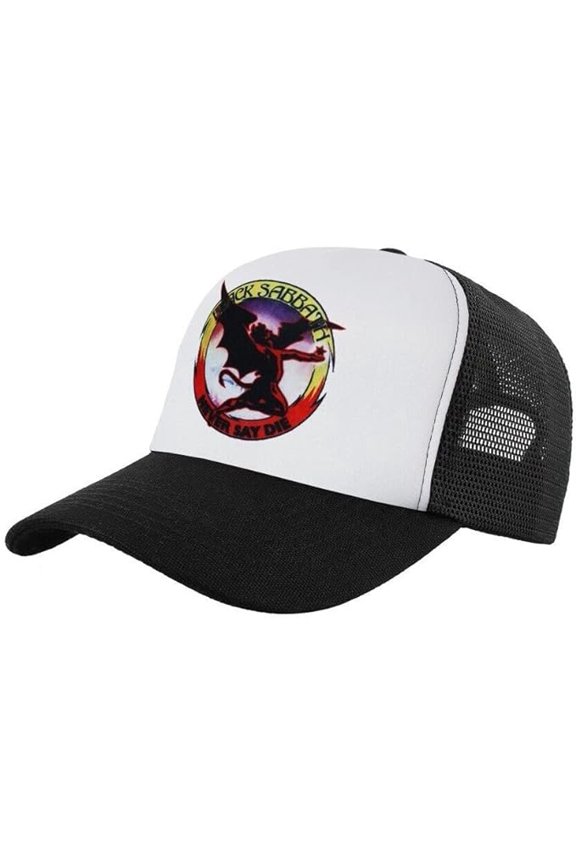 Never Say Die Mesh Trucker Hat Black White | Officially Licensed Merchandise