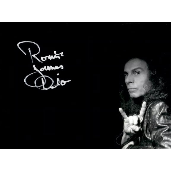 Black Sabbath Ronnie James Dio Promo Poster Wall Art Print facsimile autograph 11 x 17 Inch Poster