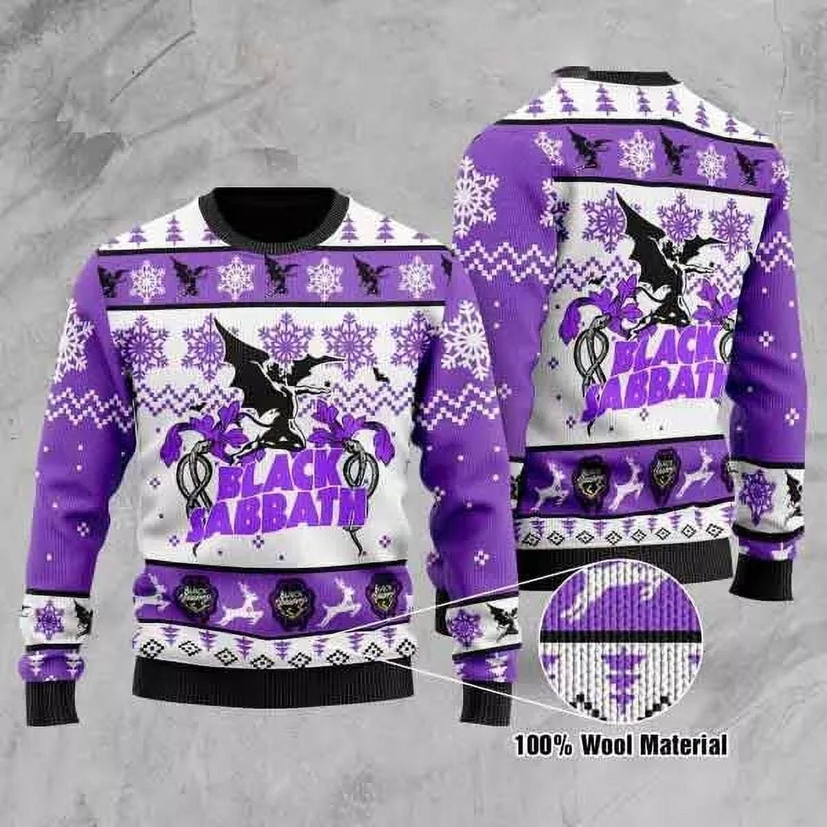 Black Sabbath Snow Merry Christmas Ugly Sweater, Gift For Fans ...