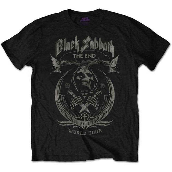 Black Sabbath Unisex T-Shirt The End Mushroom Cloud (Small)