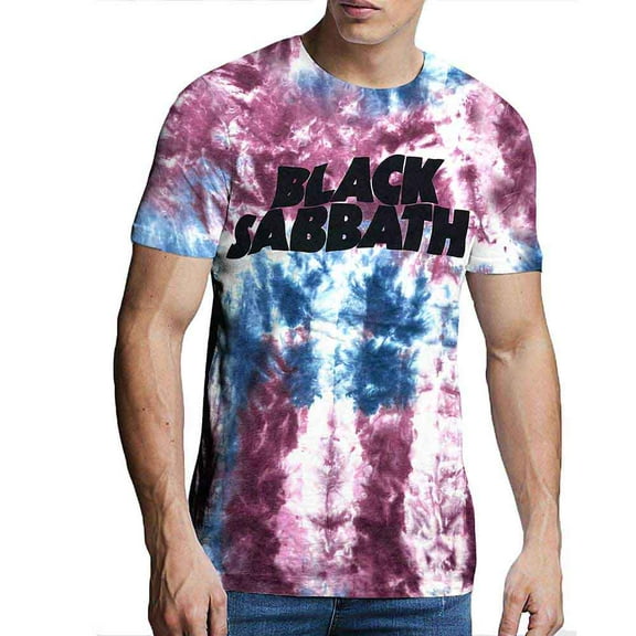 Black Sabbath Unisex T-Shirt Wavy Logo (Wash Collection) (Medium)