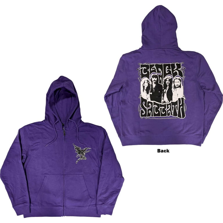 Black Sabbath Unisex Zipped Hoodie Sweatshirt Henry Pocket Logo