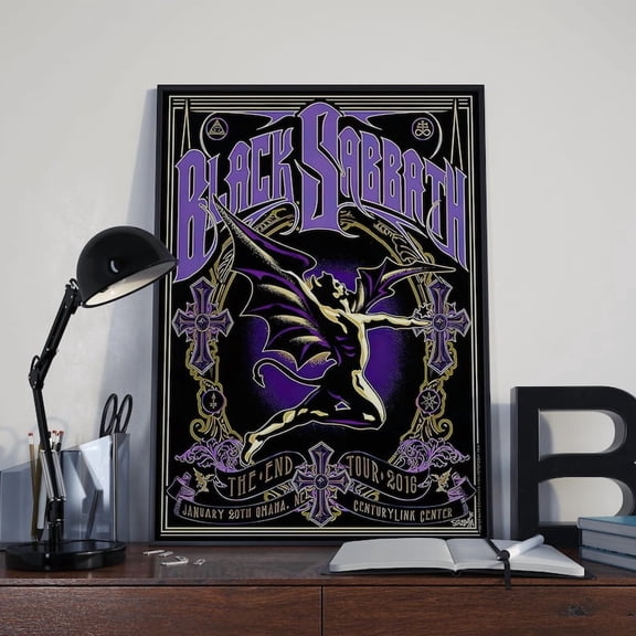 Black Sabbath Vintage Rock Band Wall Art Gothic Metal Concert Design Size 24x36 Unframed Poster