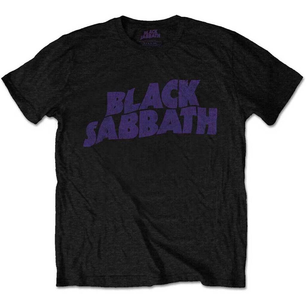 Black Sabbath Wavy Logo Vintage Black TShirt Plus Sizing NEW OFFICIAL