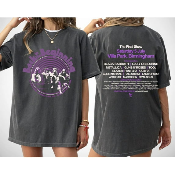 Black Sabbbth Back To The Beginning 2025 Black T-Shirt,Pepper Color,Size M