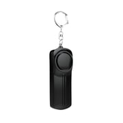 Black Safesound Personal Alarm Keychain Mini Key Chain With LED Light 130 DB Loud Pull Ring Key Chain