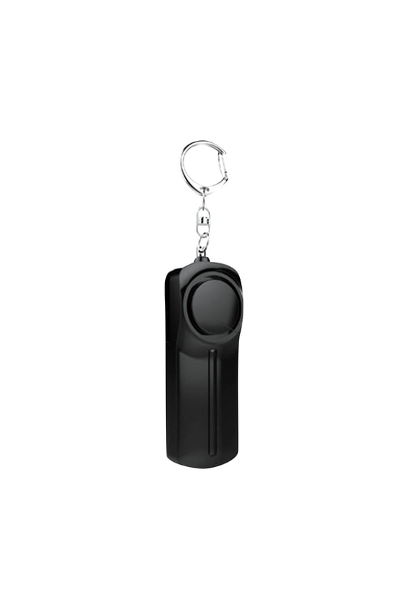 Black Safesound Personal Alarm Keychain Mini Key Chain with Light 130 DB Loud Pull Ring for and