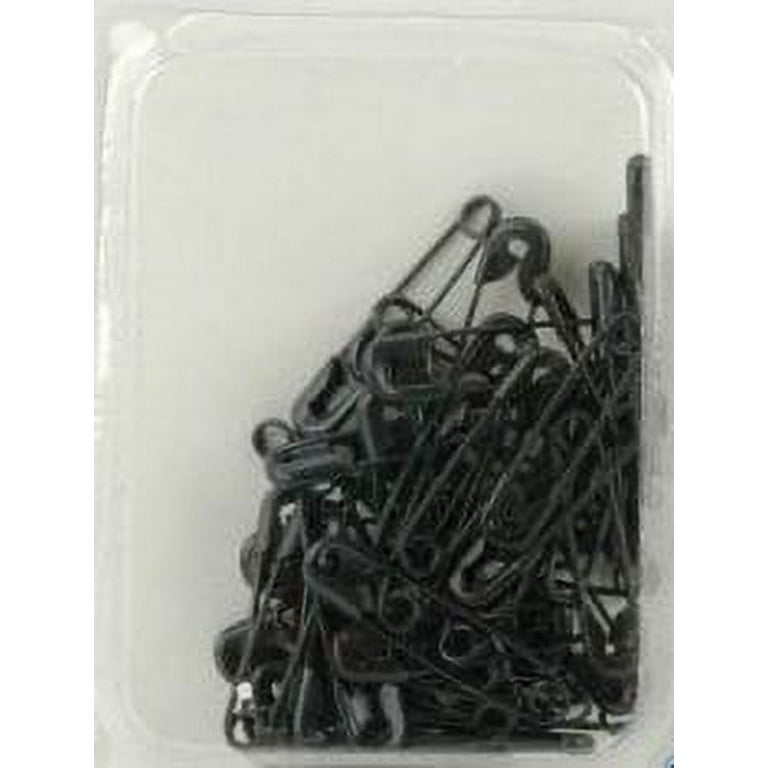 Black Safety Pins-assorted Sizes 40/pkg (30 Size 1/ 5 Size 2 / 5