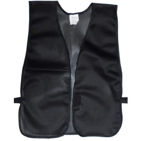 Black Safety Vests - Soft Mesh Plain Vests