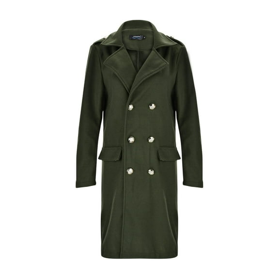 Black**Sale on Sale Chaoheng Womens Winter Coats Women's Wool Blend Double Breasted Car Coat,Mid-Length Trench Style Overcoat