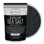 Black Salt, Hawaiian-Style Black Lava Sea Salt, Black Sea Salt with Activated Charcoal, Black Hawaiian Sea Salt for Cooking & Finishing, 14 oz Bag, Sea Salt Superstore