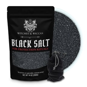 Sea Salt Superstore Black Salt for Protection Rituals & Wiccan Spells, 14 Oz Gluten-Free