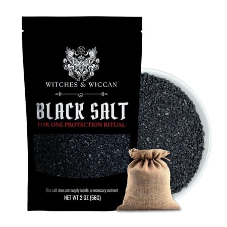Sea Salt Superstore Black Salt 2 oz Bag for Witches & Wiccan Witchcraft Supplies Gluten-Free