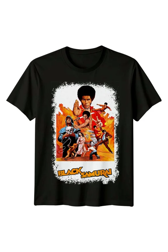 Black Samurai (1976) Movie Poster Inspired T-Shirt Retro 70s Tee Unisex