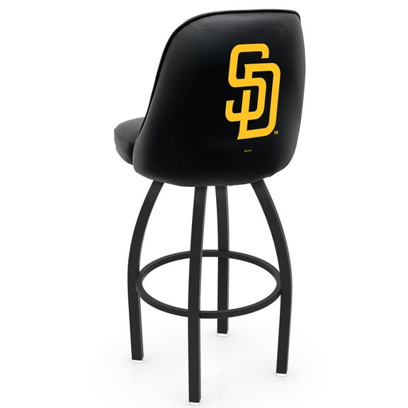 Black San Diego Padres 36" Swivel Bucket Seat Bar Stool