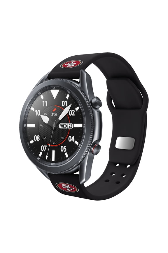 Black San Francisco 49ers 22mm Samsung Compatible Watch Band