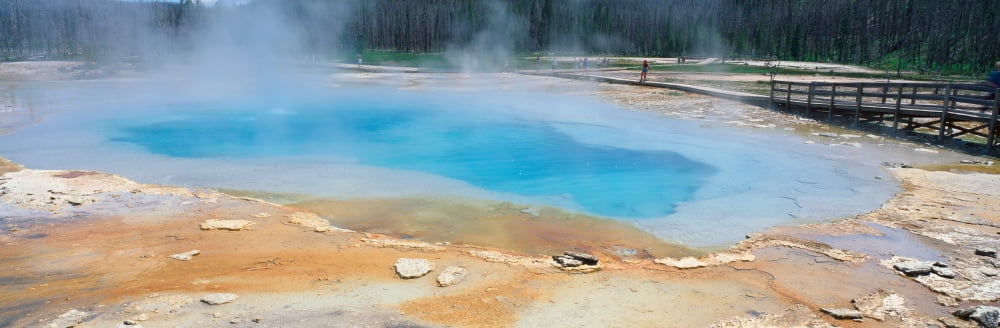 Black Sand Basin Yellowstone National Park Wyoming Canvas Art - Panoramic Images (36 x 12)