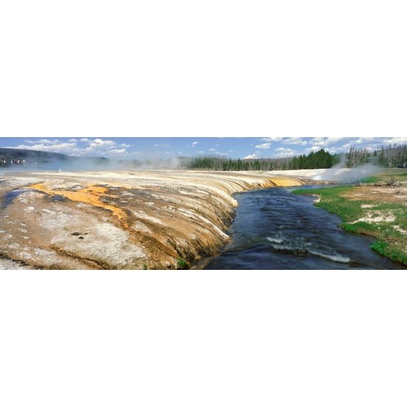 Black Sand Basin, Yellowstone National Park, Wyoming Poster Print (36 x 12)
