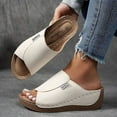 thumbnail image 1 of Black Sandals Womans Sandals Dressy Wedge Sandals Women - Slip On Casual Summer Shoes, Lightweight Comfortable Sandals, 1 of 8