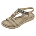 thumbnail image 1 of Black Sandals Women Women Clip Toe Sandals Jelly Beach Flip Flops Female Students Korean Fashion Wear Summer Flat Sandals Khaki 41, 1 of 8