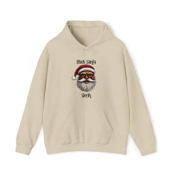Black Santa Sleigh Unisex Heavy Blend™ Hooded Sweatshirt