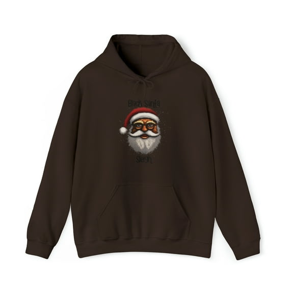 Black Santa Sleigh Unisex Heavy Blend™ Hooded Sweatshirt