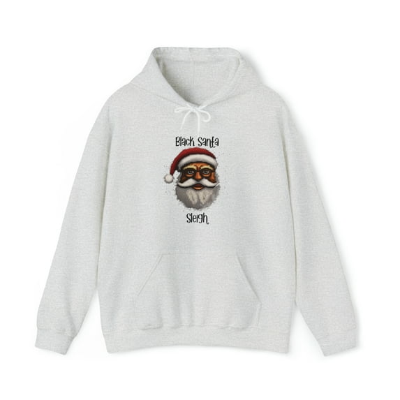 Black Santa Sleigh Unisex Heavy Blend™ Hooded Sweatshirt