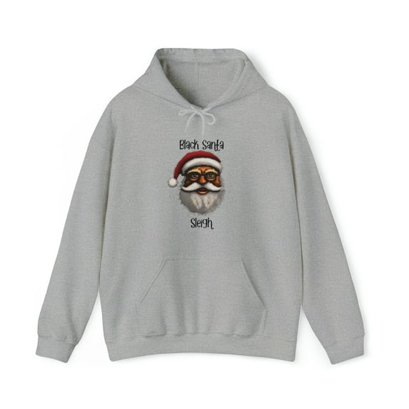 Black Santa Sleigh Unisex Heavy Blend™ Hooded Sweatshirt