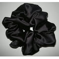 thumbnail image 1 of Black Satin Hair Scrunchy-Jumbo - Made in the USA, 1 of 1