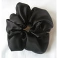 thumbnail image 1 of Black Satin Hair Scrunchy-Large - Made in the USA, 1 of 1