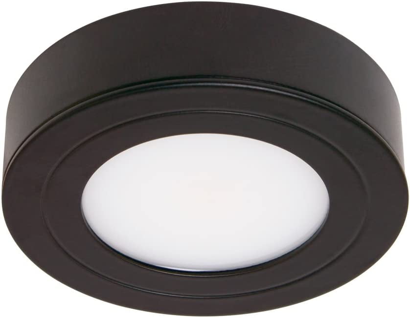Black Metal Dimmable LED Under Cabinet Puck Light