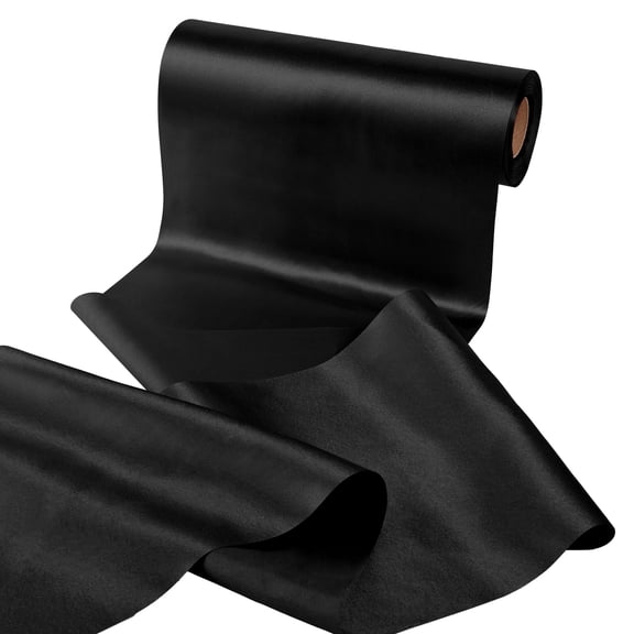 THEGLY Black Satin Ribbon 10 Inch 25 Yards Fabric Large Silk Ribbon for Gift Wrapping Opening Chair Sash Table Hair Car Bows Sewing Craft