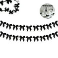 thumbnail image 1 of Black Satin Ribbon Decorations,Set of 2 Resuble Bow Garland Banner,QZS Pre-Strung Ribbon Festive Supplies for Birthday,Wedding Party, 1 of 6