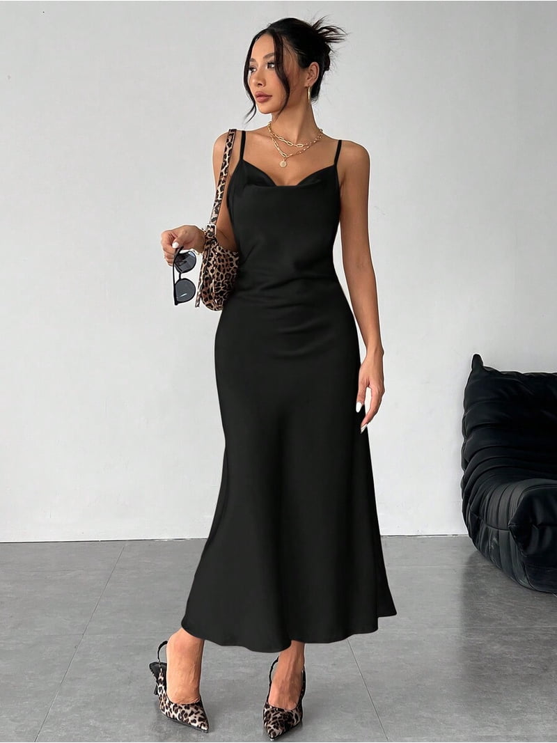 denim overall dress maxi Plus Size Casual NORDSTROMSS2024 and side zipper closure. Square Neck White Asymmetric Color:Sliver Gray