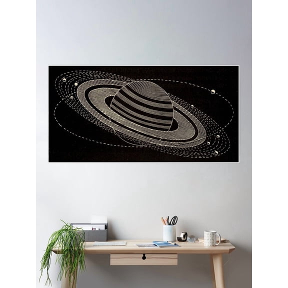 Black Saturn Poster Wall Art Modern Wall Decor For Living Room Bedroom Art Home Decor Office Wall Art