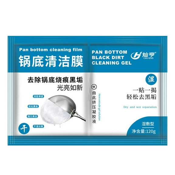 Black Scale Cleaner Film On The Bottom Of The Pot, Powerful Removal Tool, Black Stainless Steel Iron Pot Gel Paste, Kitchen Oil Stains, And Cleaning 120g