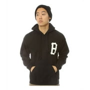 Black Scale Mens The B Logo Pullover Hoodie Sweatshirt, Black, Small