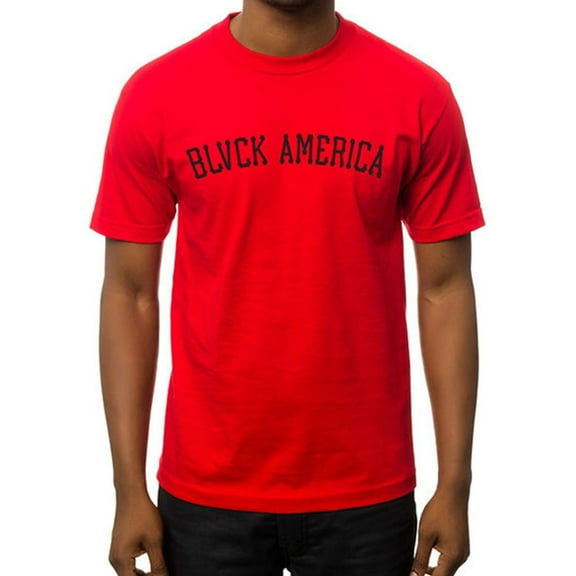 Black Scale Mens The Blvck America Graphic T-Shirt, Red, Medium