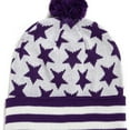 thumbnail image 1 of Black Scale Mens The Blvck Star Beanie Hat, Purple, One Size, 1 of 1