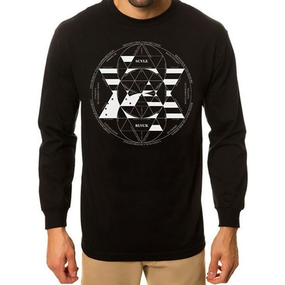 Black Scale Mens The Constitution Of Scvle LS Graphic T-Shirt, Black, Large