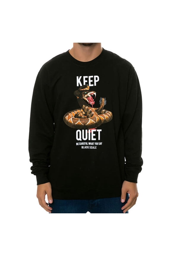 Mens The Crotalus Crewneck Sweatshirt, Black, Small