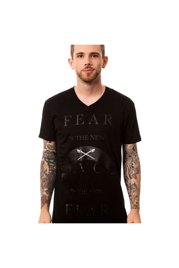 Mens The Fear The New Black Graphic T-Shirt, Black, Small