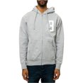 thumbnail image 1 of Black Scale Mens The Feather B Logo FZ Hoodie Sweatshirt, Grey, Medium, 1 of 2