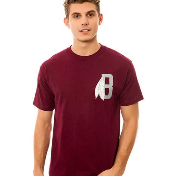 Black Scale Mens The Feather B Logo Graphic T-Shirt, Red, Small