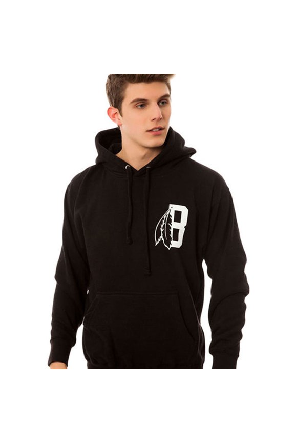 Mens The Feather B Logo Hoodie Sweatshirt, Black, Medium